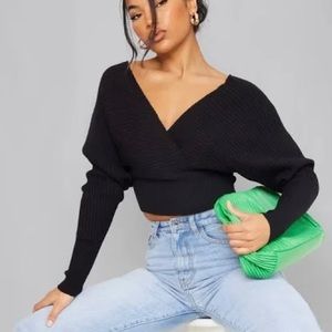 NEW Off the Shoulder Crop Sweater